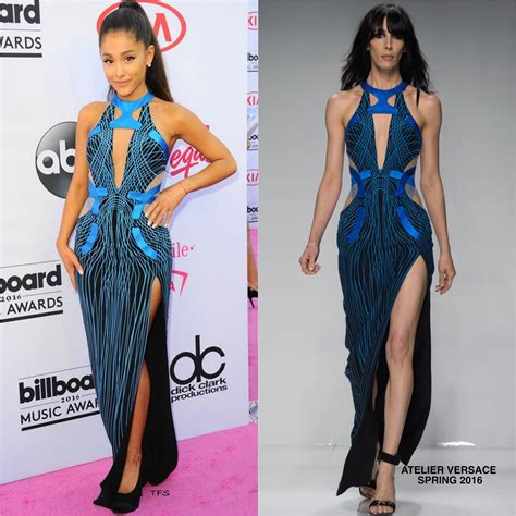 miriam rivera green versace dress|Ariana Grande Radiates in Iridescent Atelier Versace Dress at.